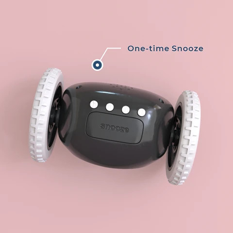 Clocky, the alarm clock which runs away from you